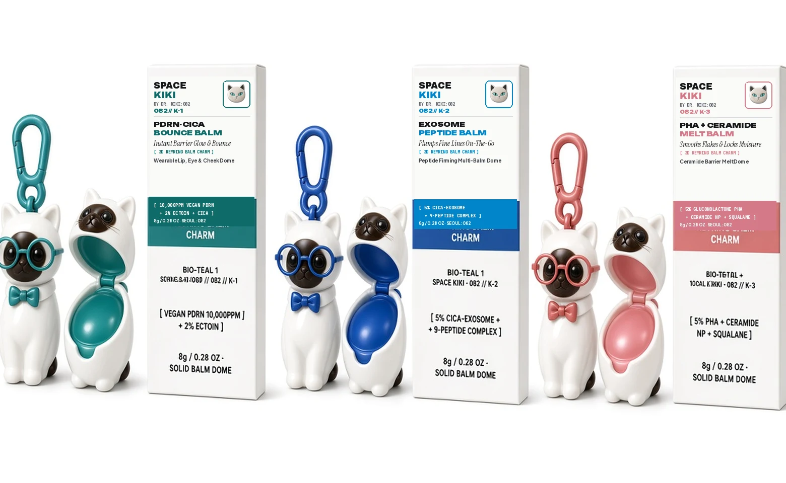 3D Character Balm Charm Trio