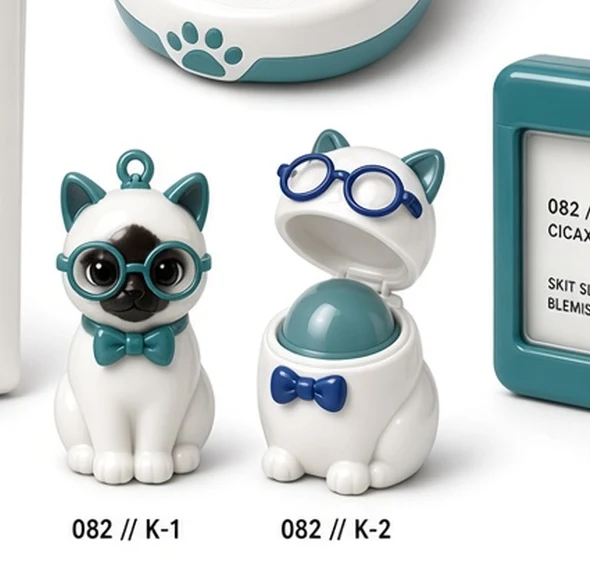 3D Cat-Head Compact Mirror & Balm